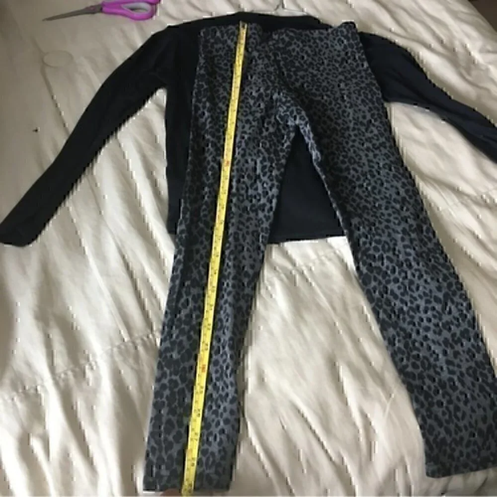Girls size medium black long sleeved top size large 10/12 Old Navy leggings